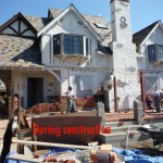 Construction of one gravel terrace: 
the water can percolate to the ground