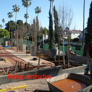 Contruction of planters in 
the forefront of the properry
Drip line for irrigation