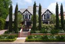 Full make over garden for a Tudor Style mansion in Santa Monica, California