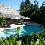 View of the pool deck