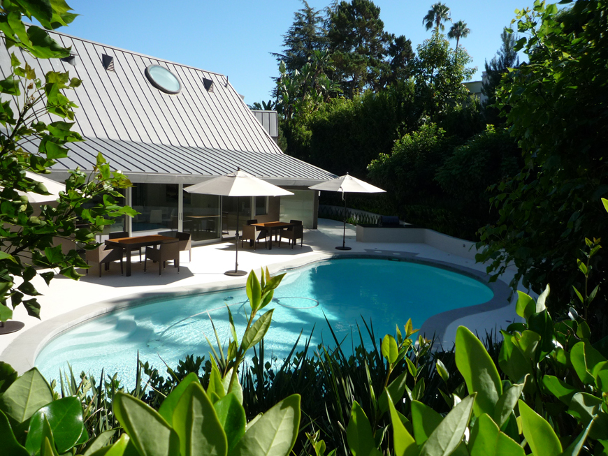 View of the pool deck
