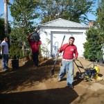 Decomposed granite installation, compacting phase