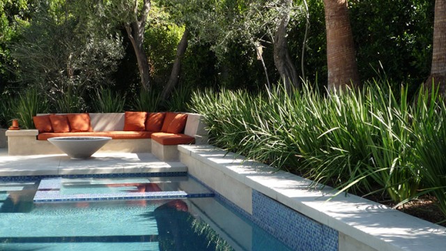 Full make over of the outdoor entertainment space in Mandeville Canyon, Brentwood, California