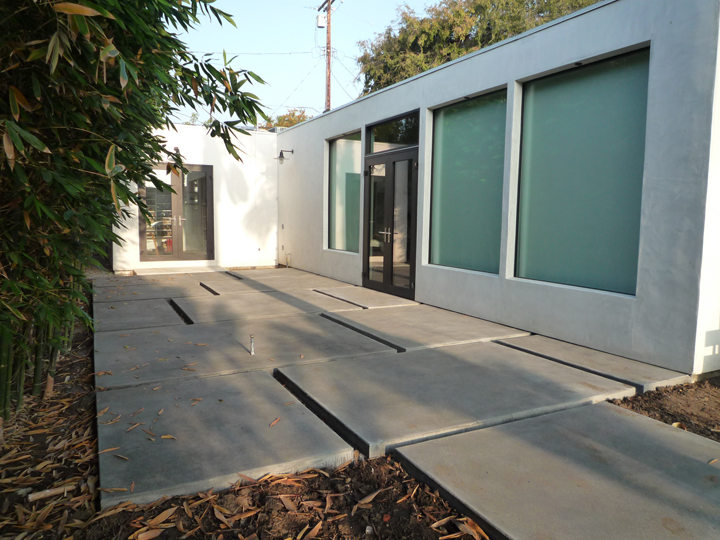 Concrete slab terrace